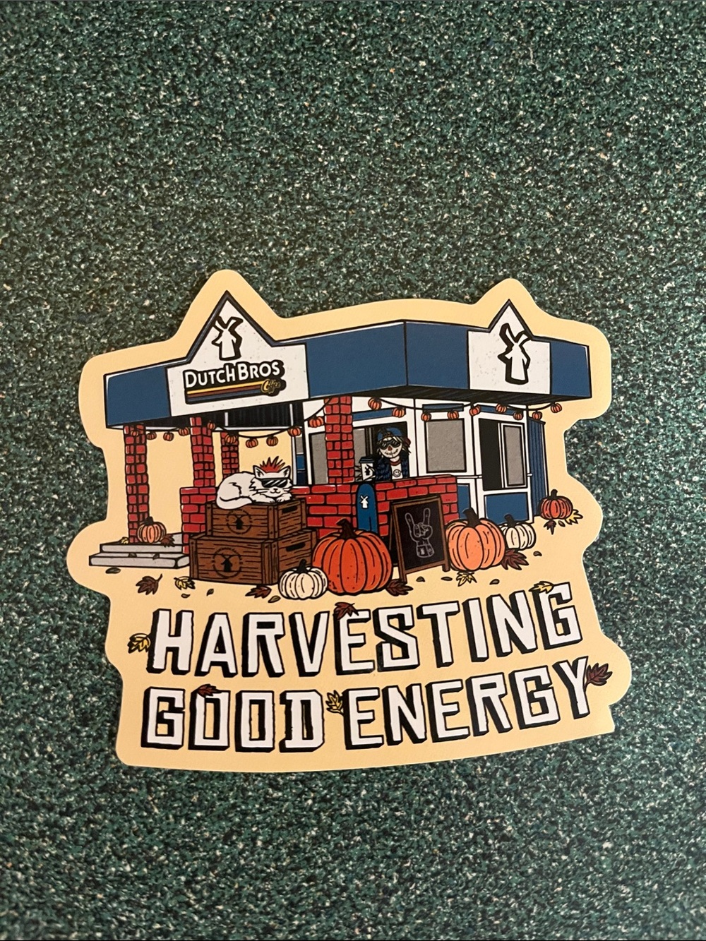 NEW SEPTEMBER 26 DUTCH BROS HARVESTING GOOD ENERGY STICKER